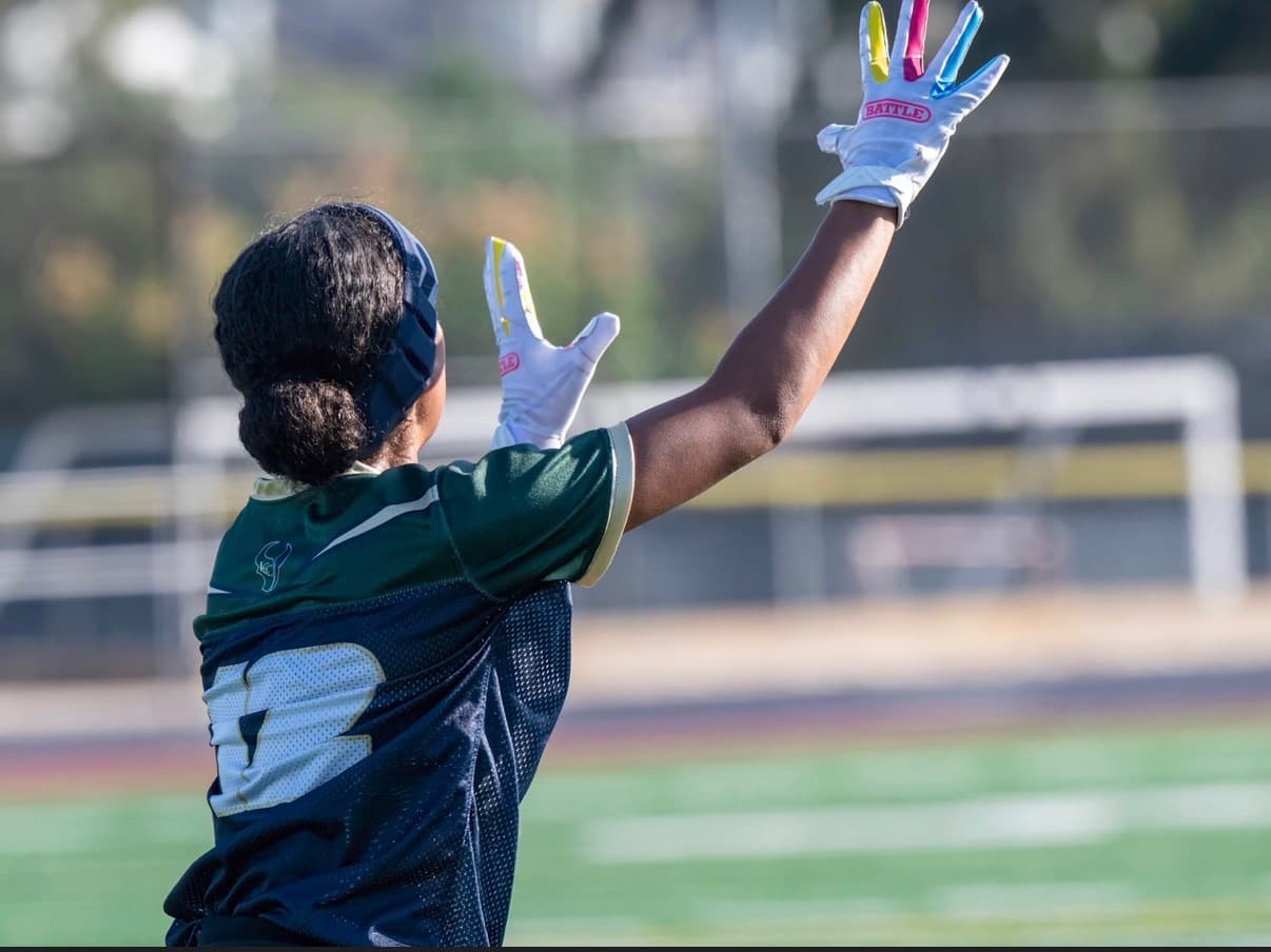 Player catching a pass