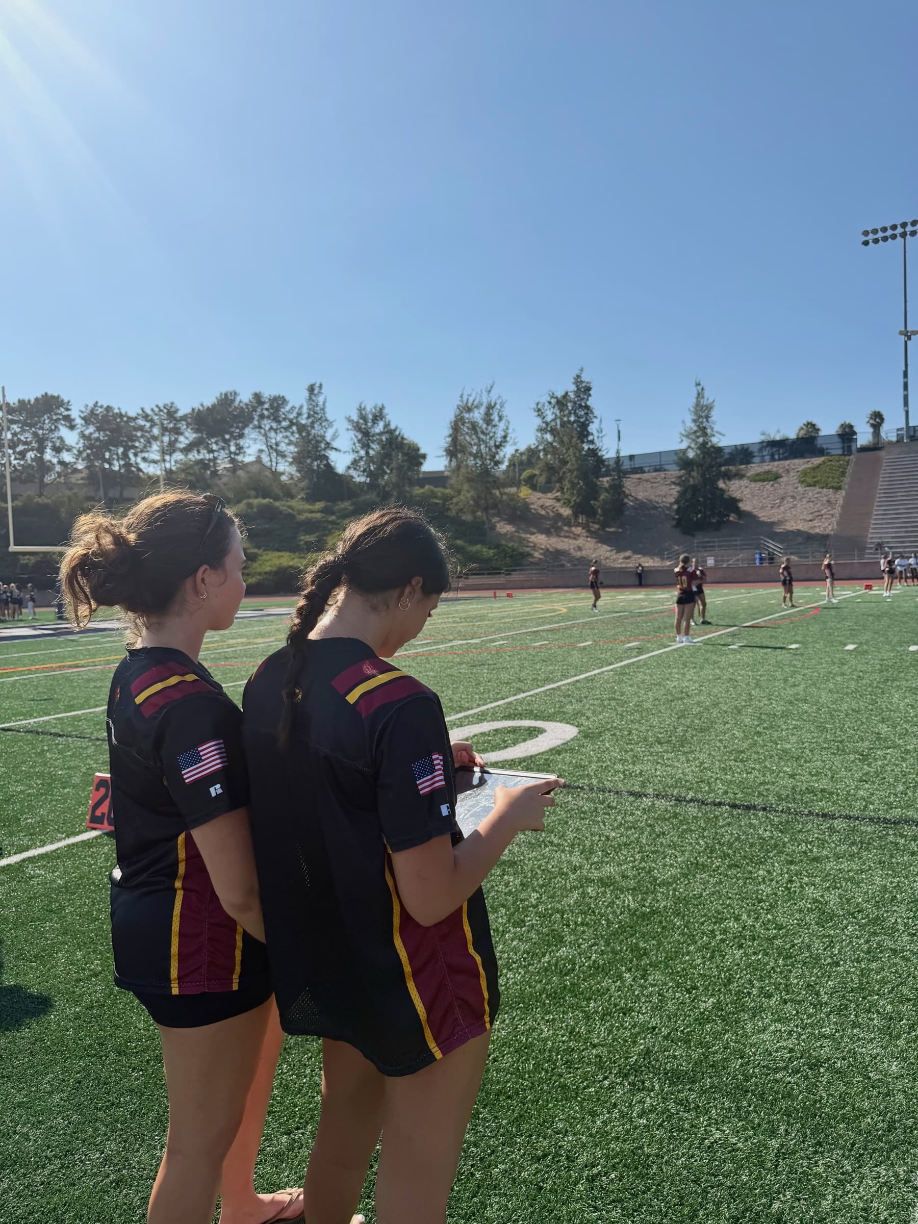Two players on the field